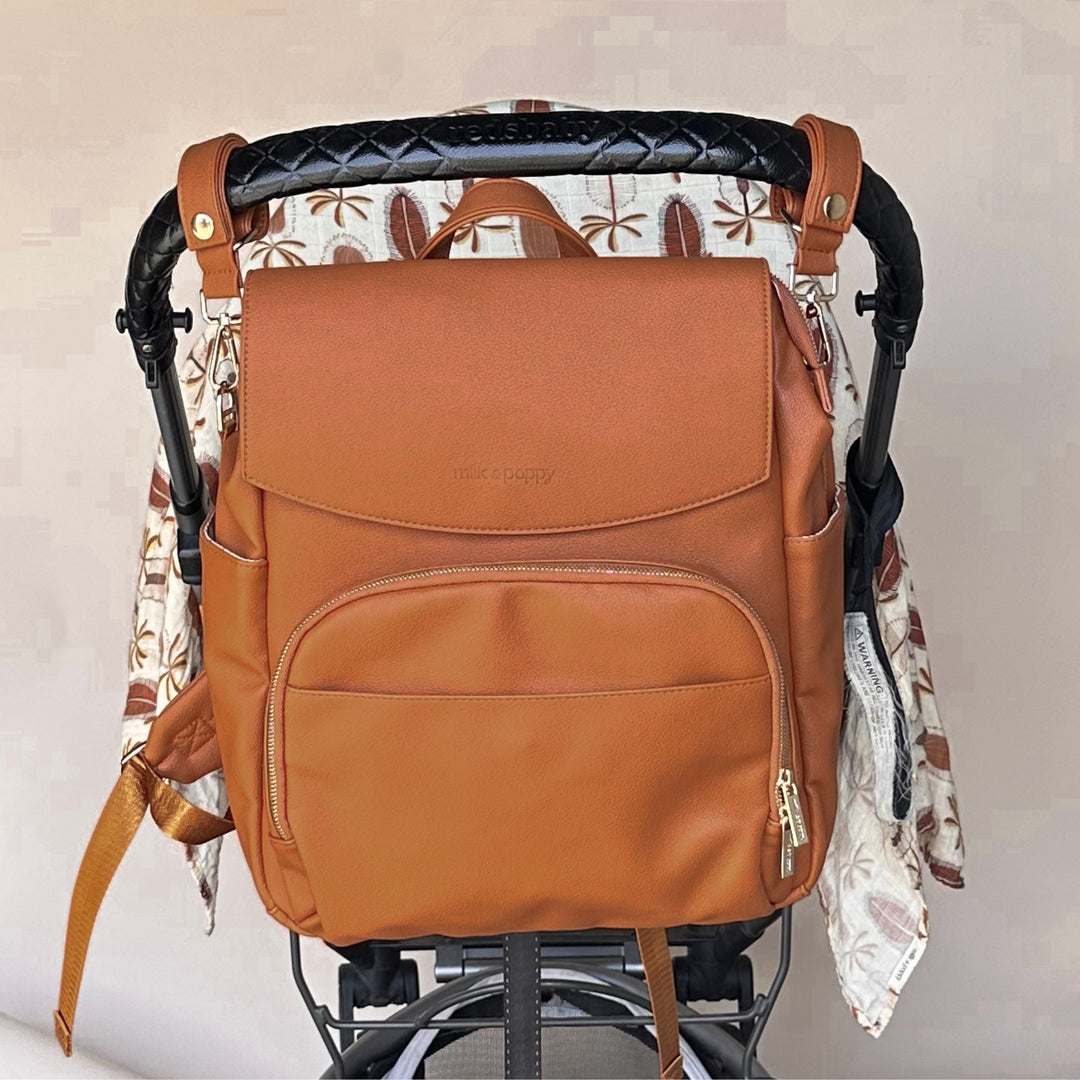 BROOKLYN Backpack Nappy Bag - Tan/Banksii