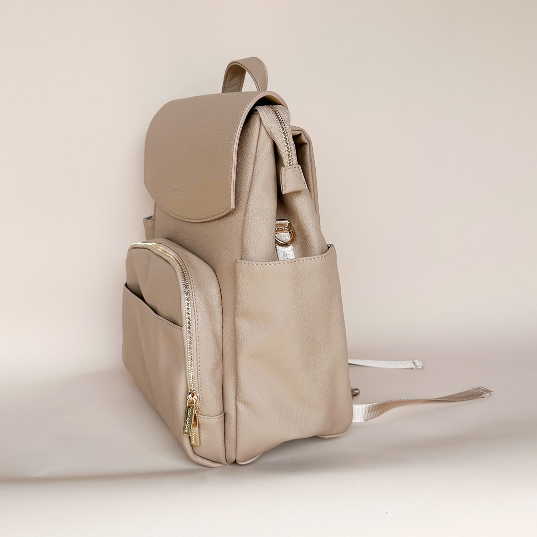 BROOKLYN Backpack Nappy Bag - Beige/Maeve