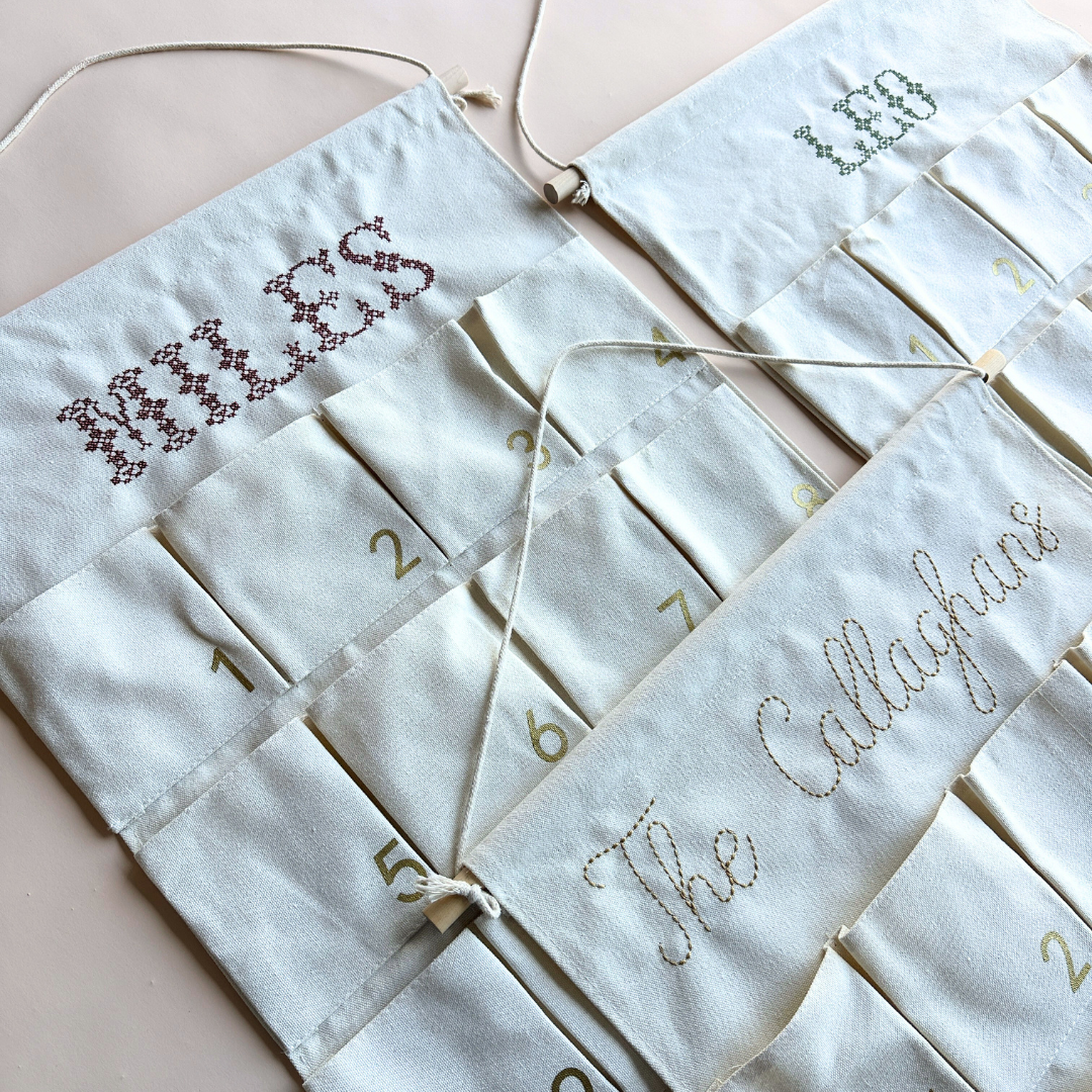 Personalised Embroidered Christmas Advent Calendar š