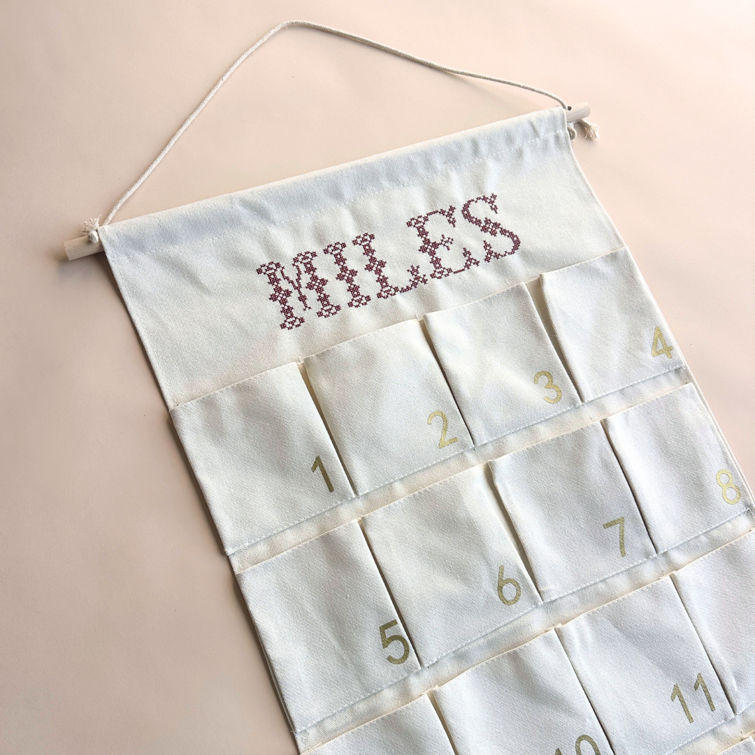 Personalised Embroidered Christmas Advent Calendar š
