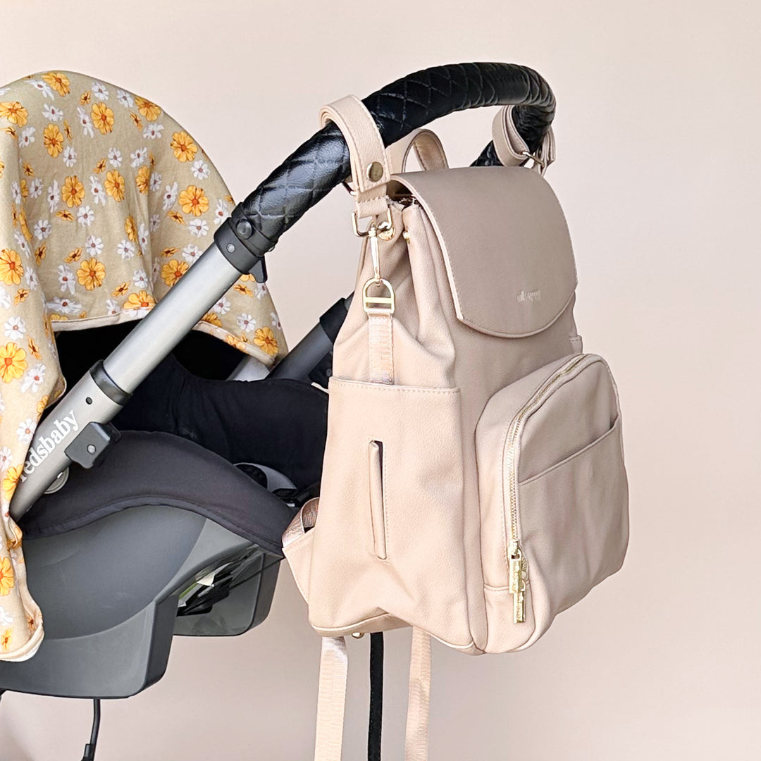 BROOKLYN Backpack Nappy Bag - Beige/Maeve