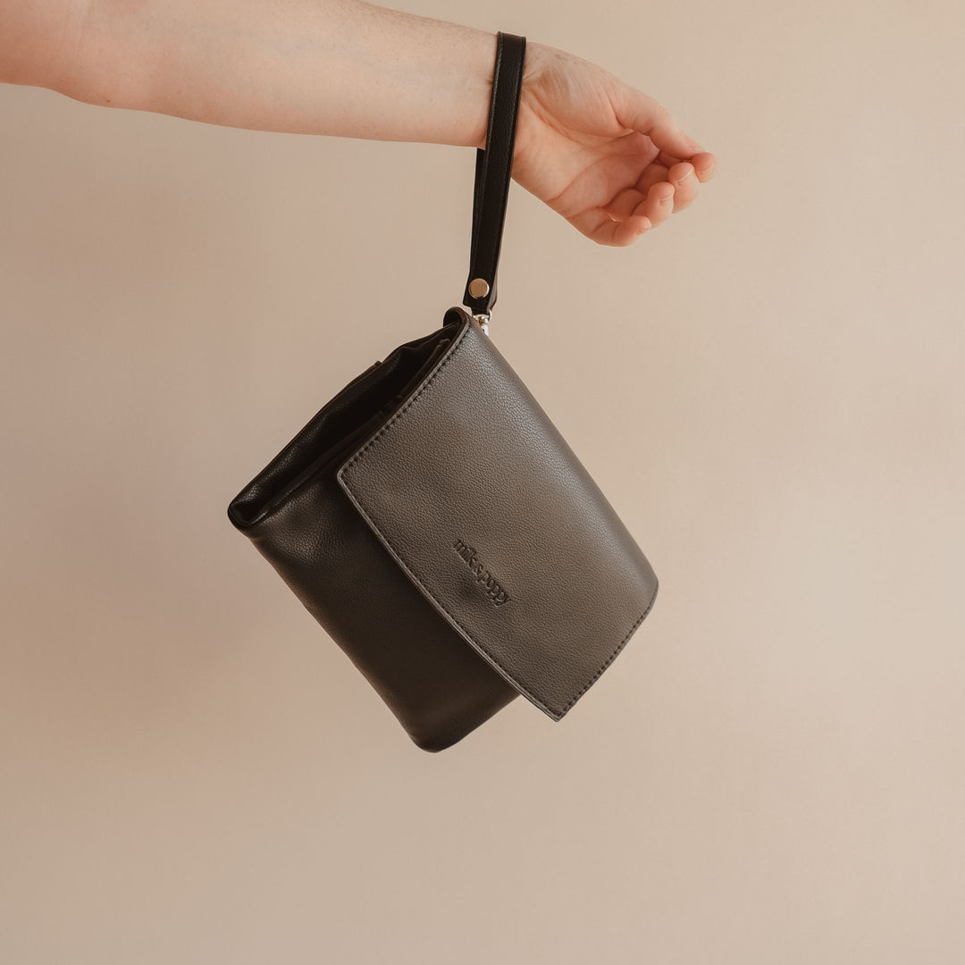 ANDI Nappy Wallet - Black/Euca - Milk & Poppy