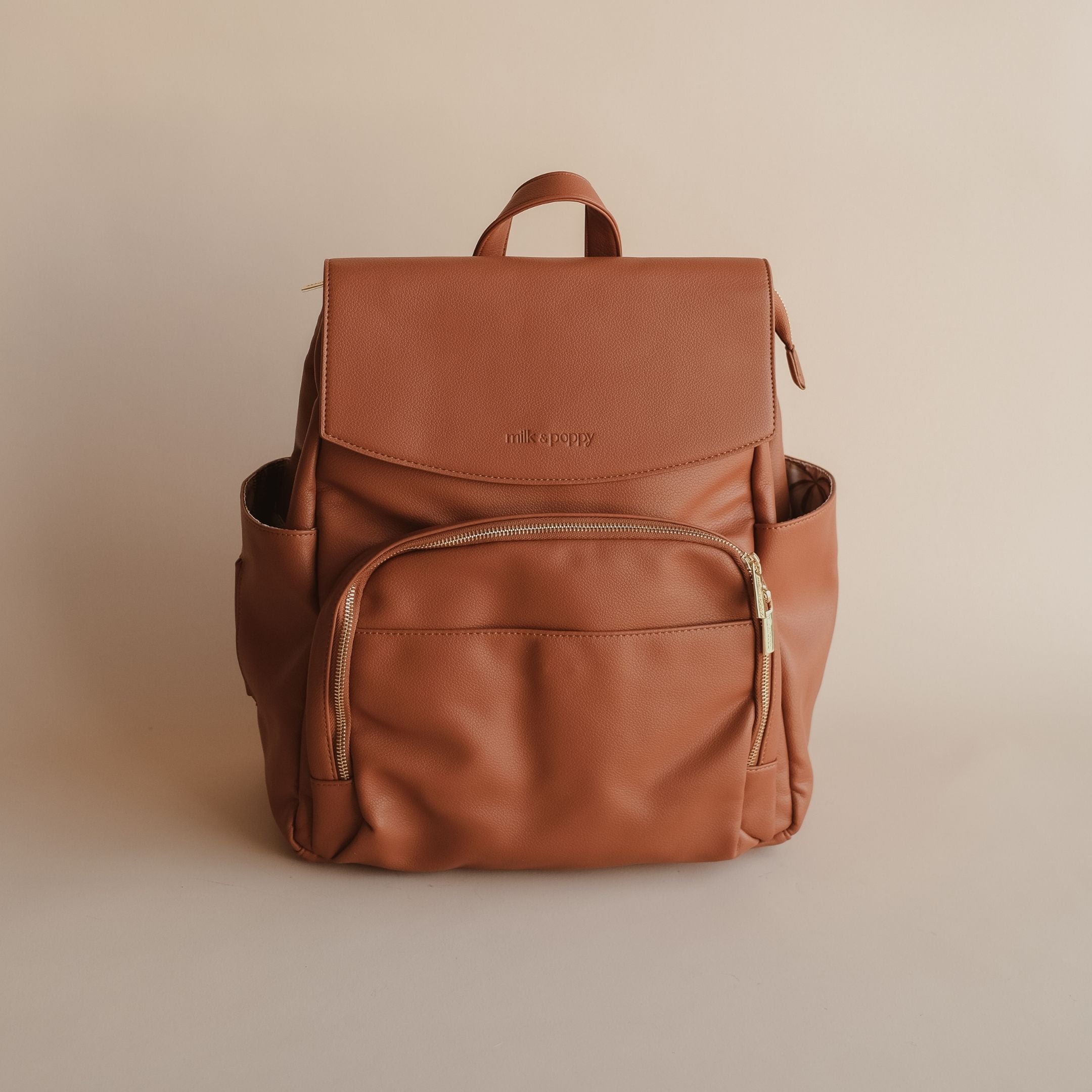 BROOKLYN Backpack Nappy Bag - Tan/Banksii - Milk & Poppy