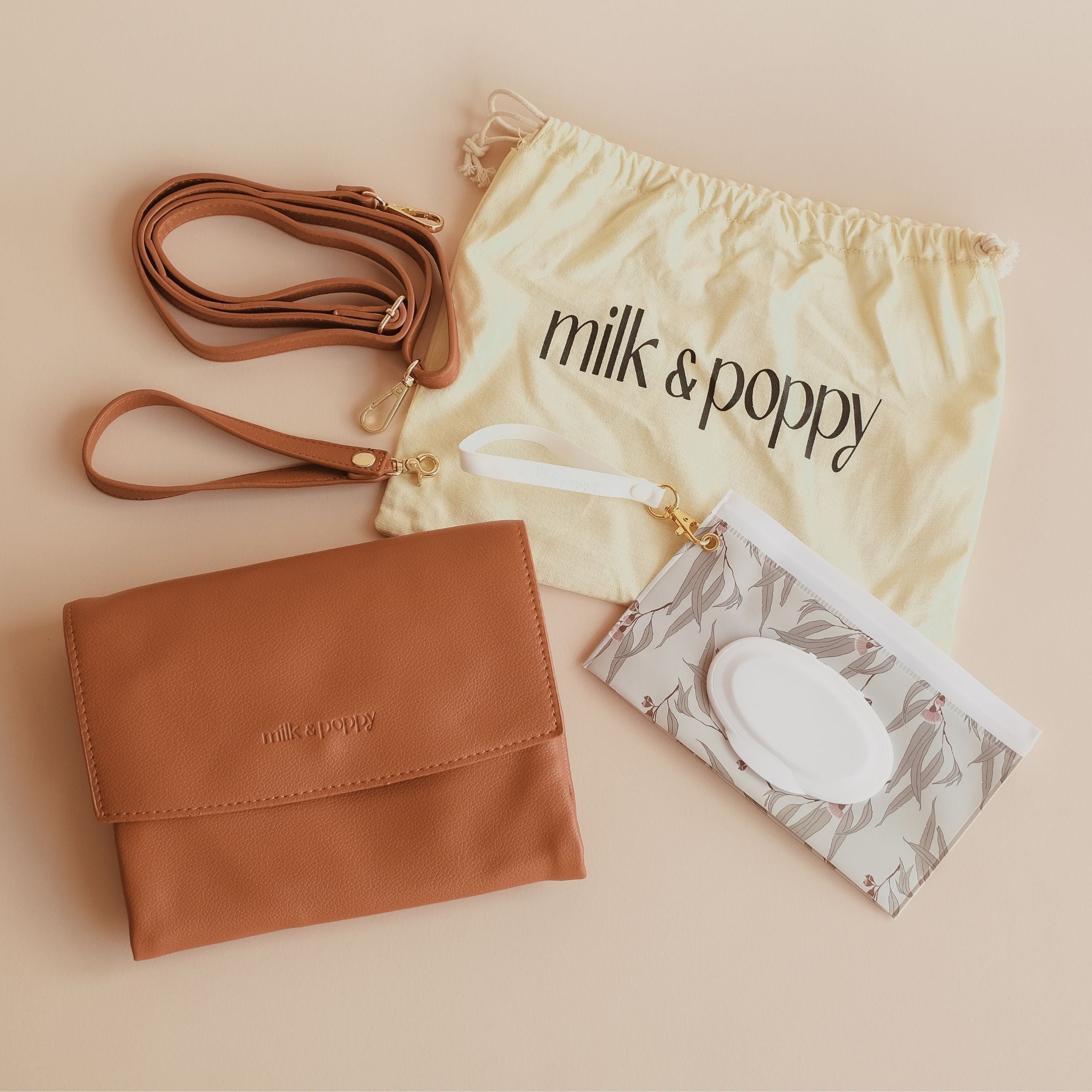 ANDI Nappy Wallet - Tan/Banksii - Milk & Poppy