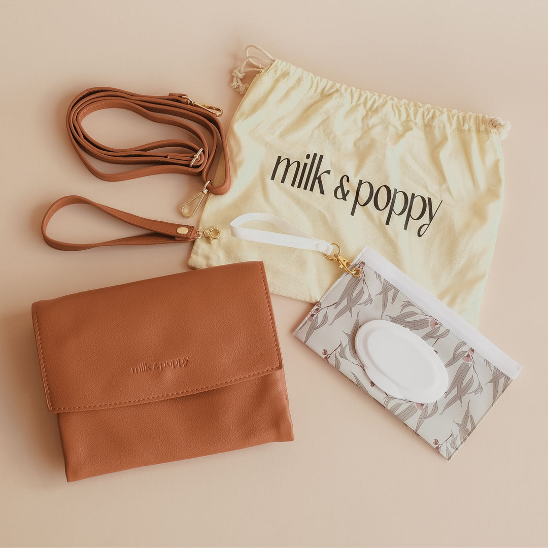 ANDI Nappy Wallet - Tan/Banksii - Milk & Poppy