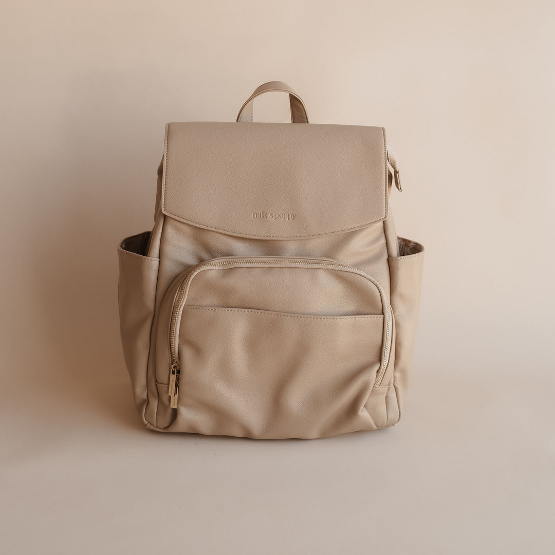 BROOKLYN Backpack Nappy Bag - Beige/Maeve - Milk & Poppy