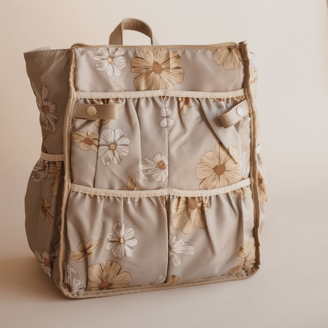 BROOKLYN Backpack Nappy Bag - Beige/Maeve - Milk & Poppy
