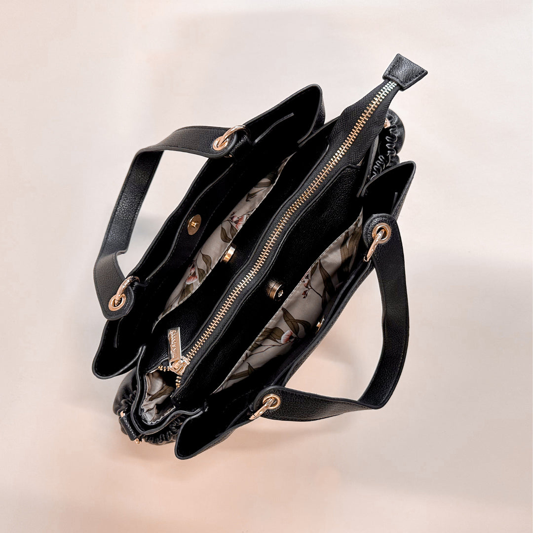 KASSIE Pram Caddy - Black/Euca