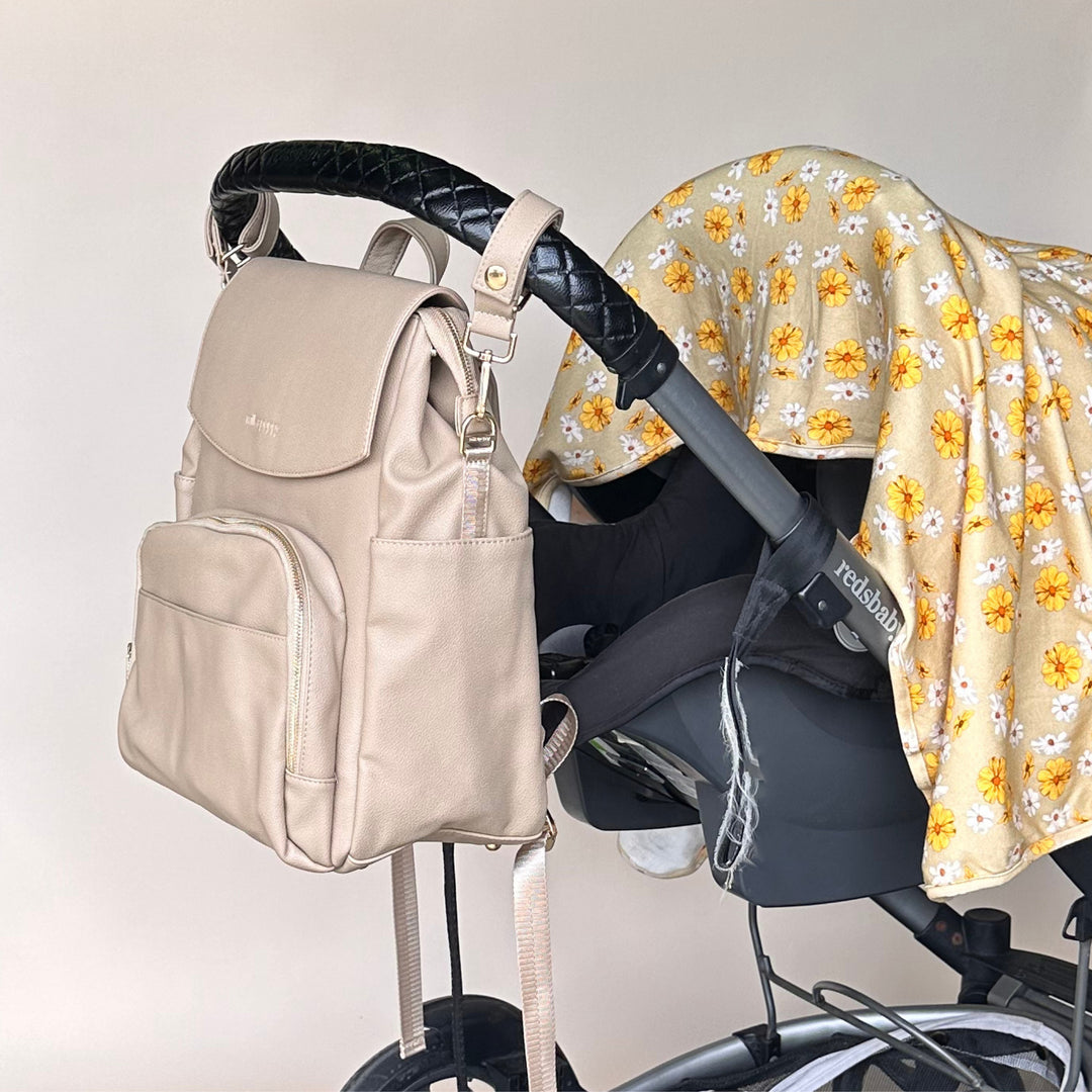BROOKLYN Backpack Nappy Bag - Beige/Maeve