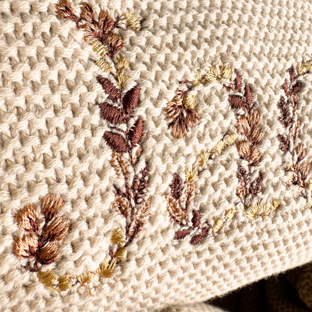 HEIRLOOM NAME BLANKET - Biscuit