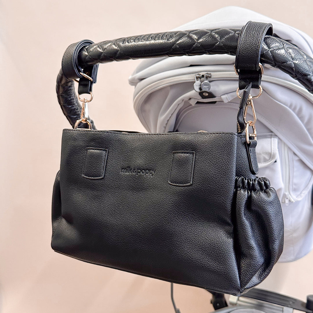 KASSIE Pram Caddy - Black/Euca