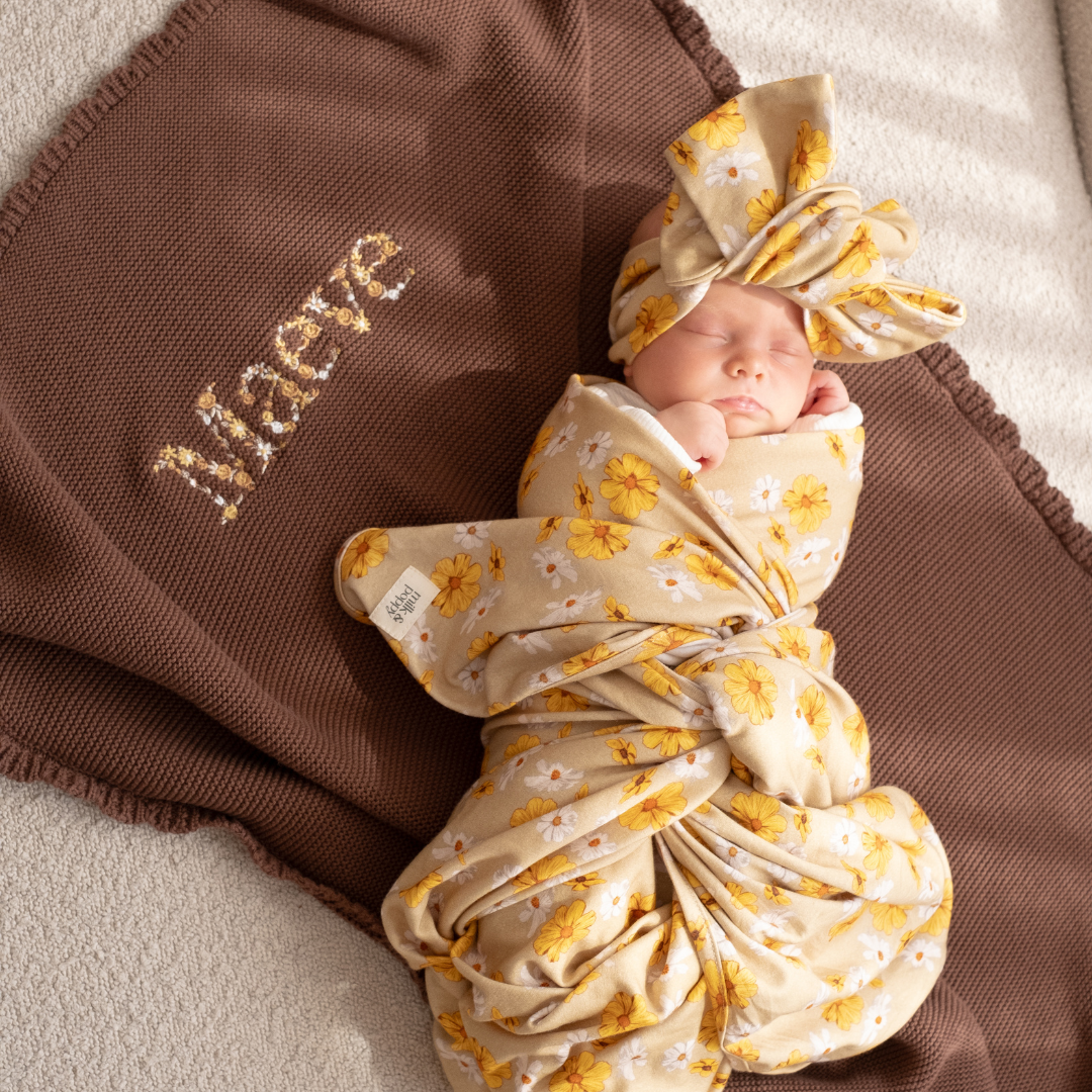 HEIRLOOM NAME BLANKET - Chocolate
