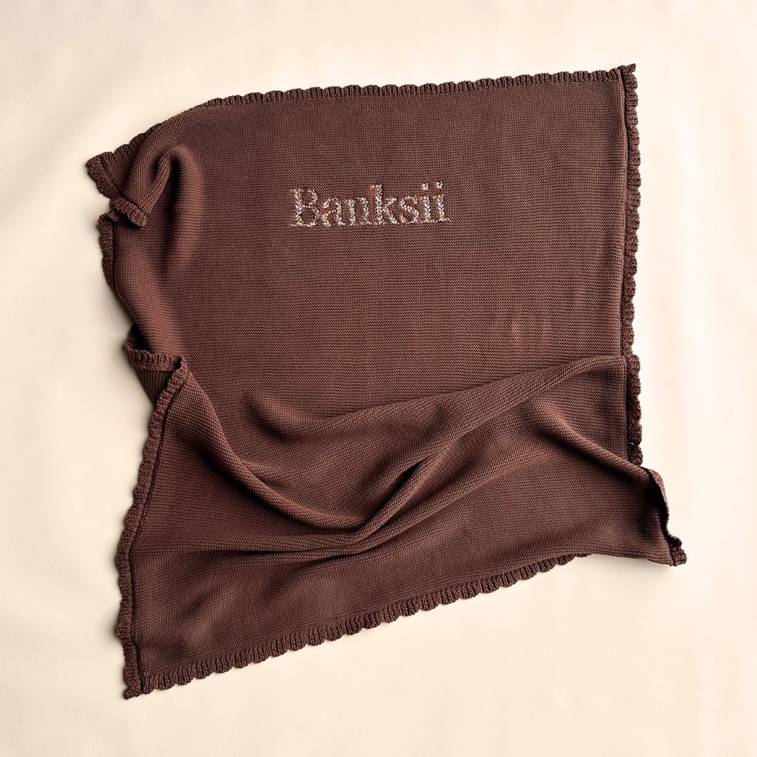 HEIRLOOM NAME BLANKET - Chocolate