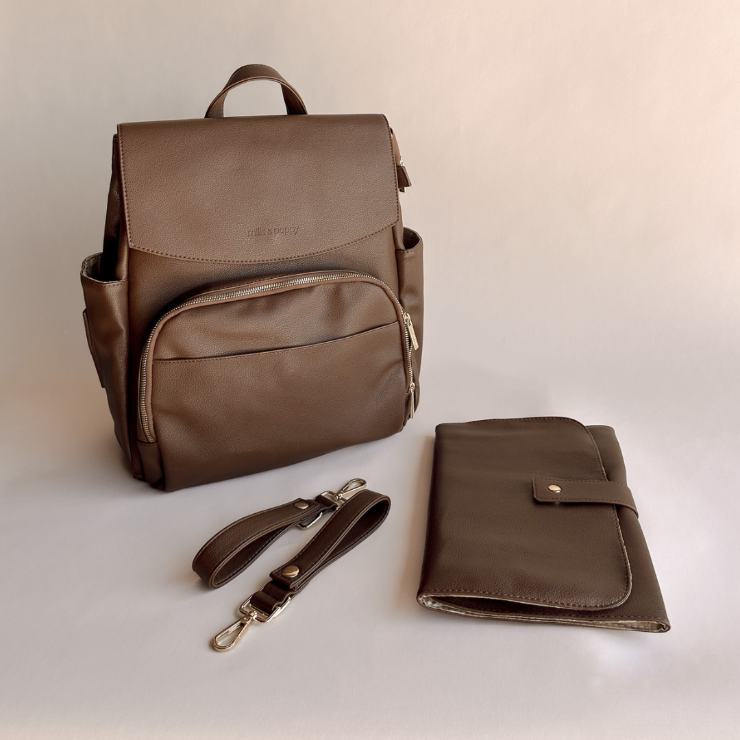 BROOKLYN Backpack Nappy Bag - Chocolate/Jack