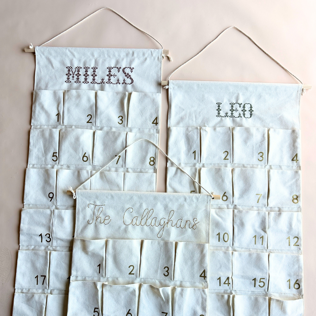 Personalised Embroidered Christmas Advent Calendar 🎄
