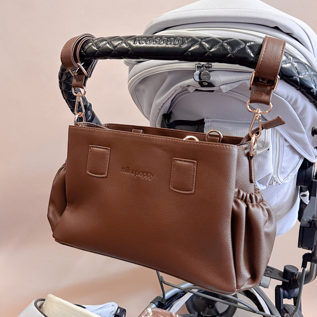 KASSIE Pram Caddy - Chocolate/Jack