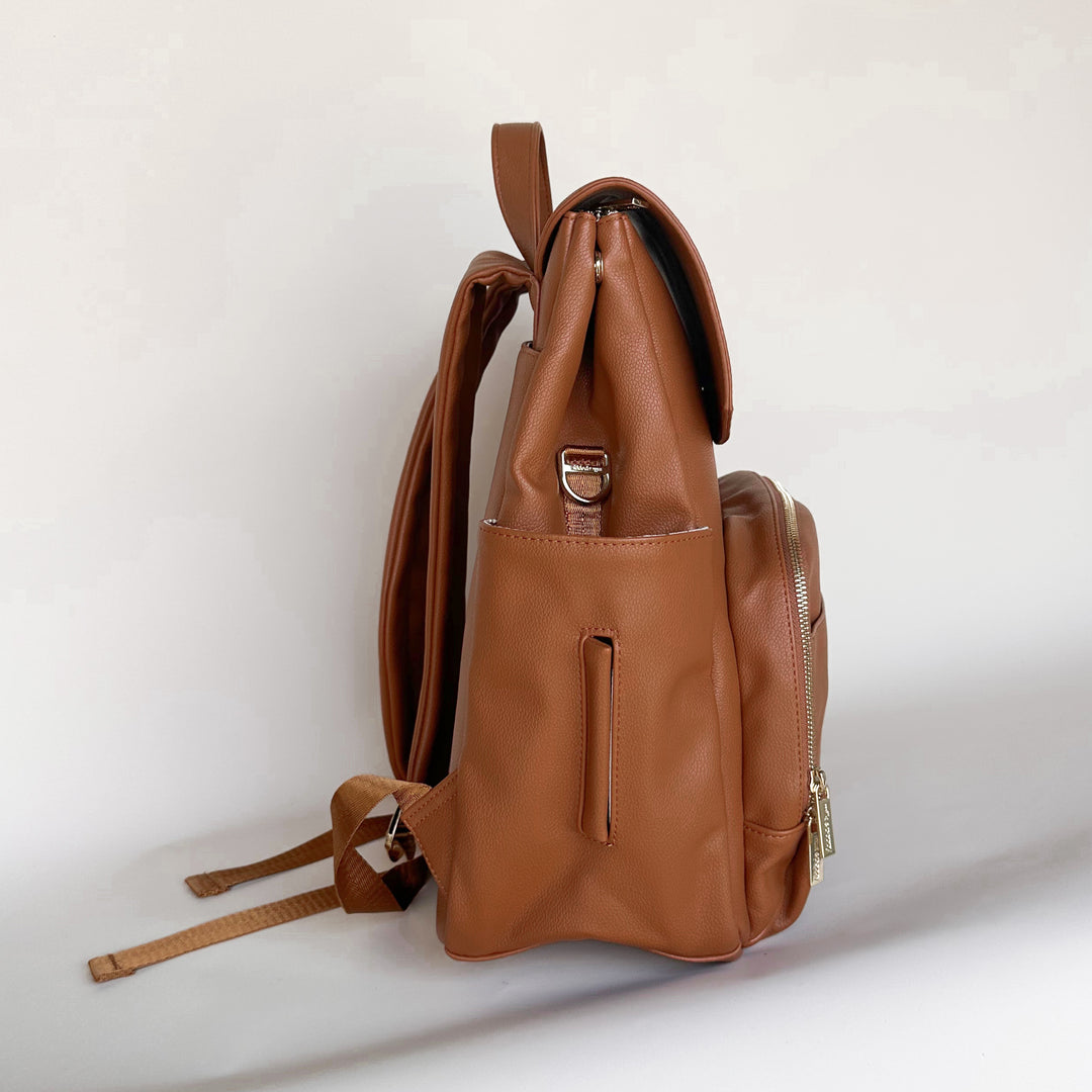 BROOKLYN Backpack Nappy Bag - Tan/Banksii
