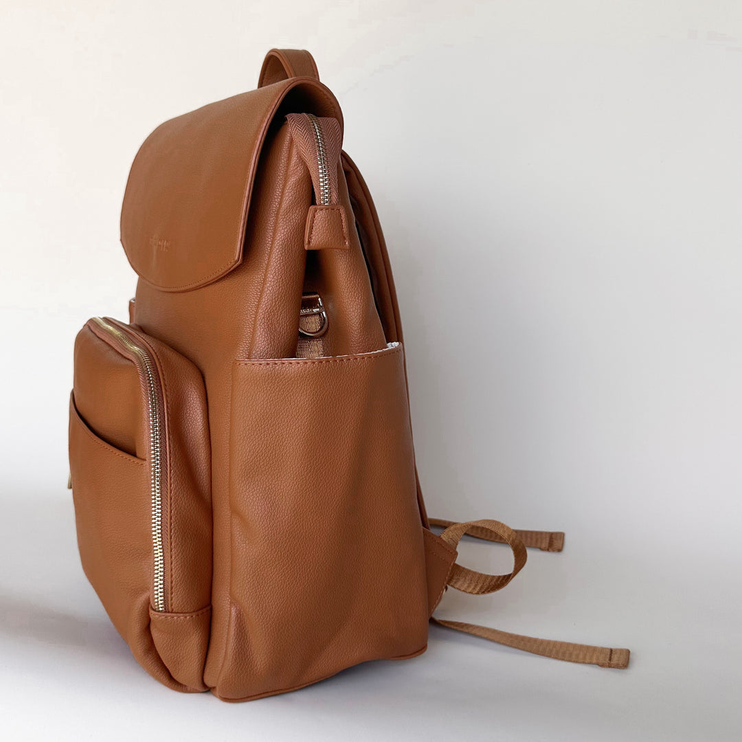 BROOKLYN Backpack Nappy Bag - Tan/Banksii
