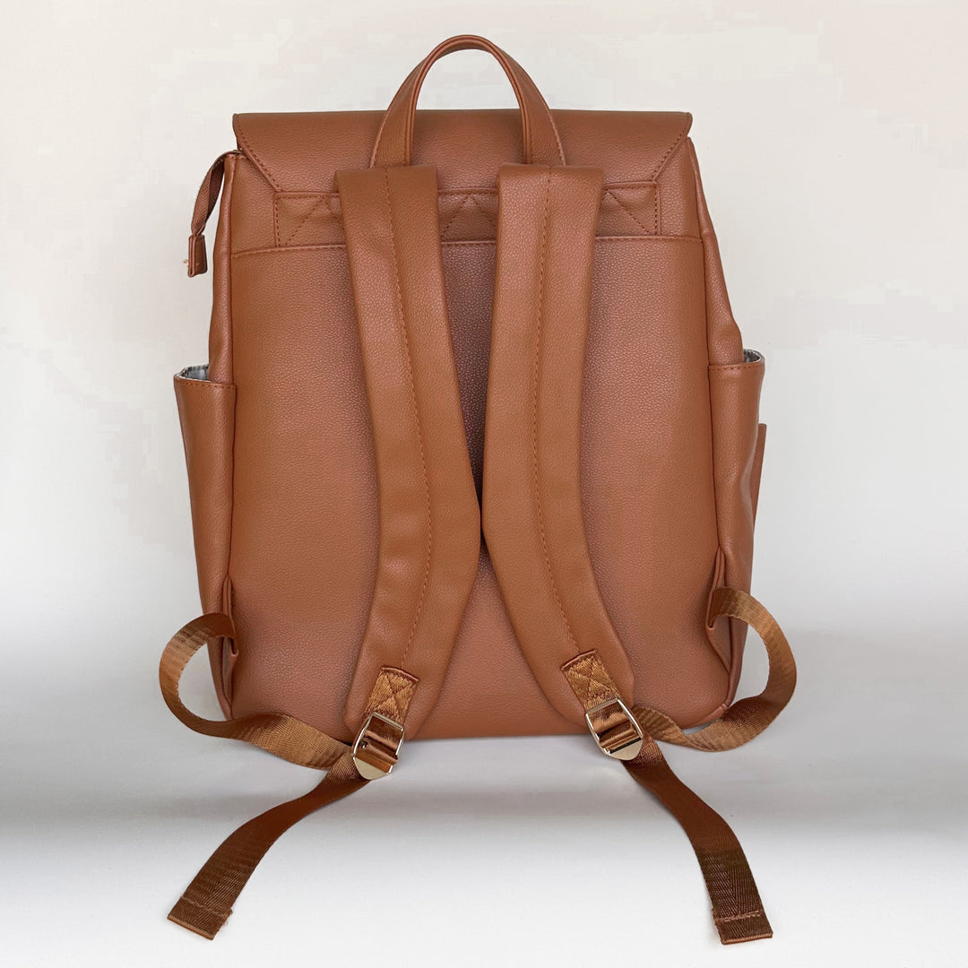 BROOKLYN Backpack Nappy Bag - Tan/Banksii