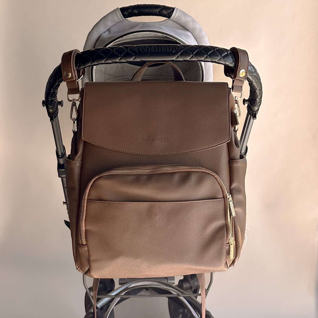 BROOKLYN Backpack Nappy Bag - Chocolate/Jack