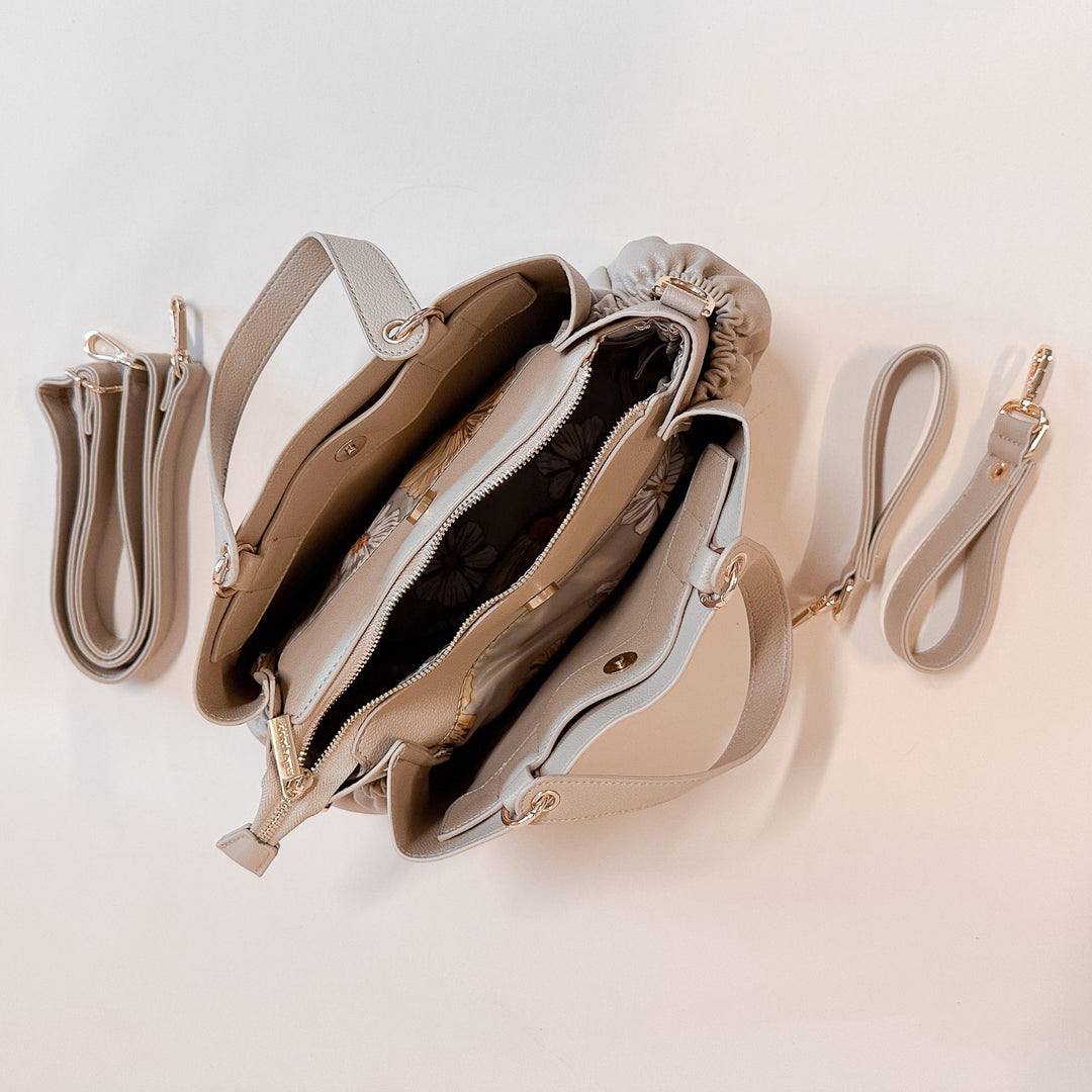 KASSIE Pram Caddy - Beige/Maeve