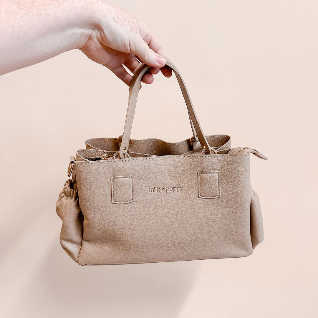 KASSIE Pram Caddy - Beige/Maeve