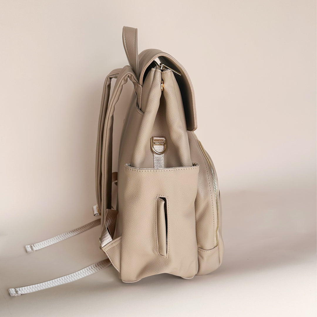 BROOKLYN Backpack Nappy Bag - Beige/Maeve