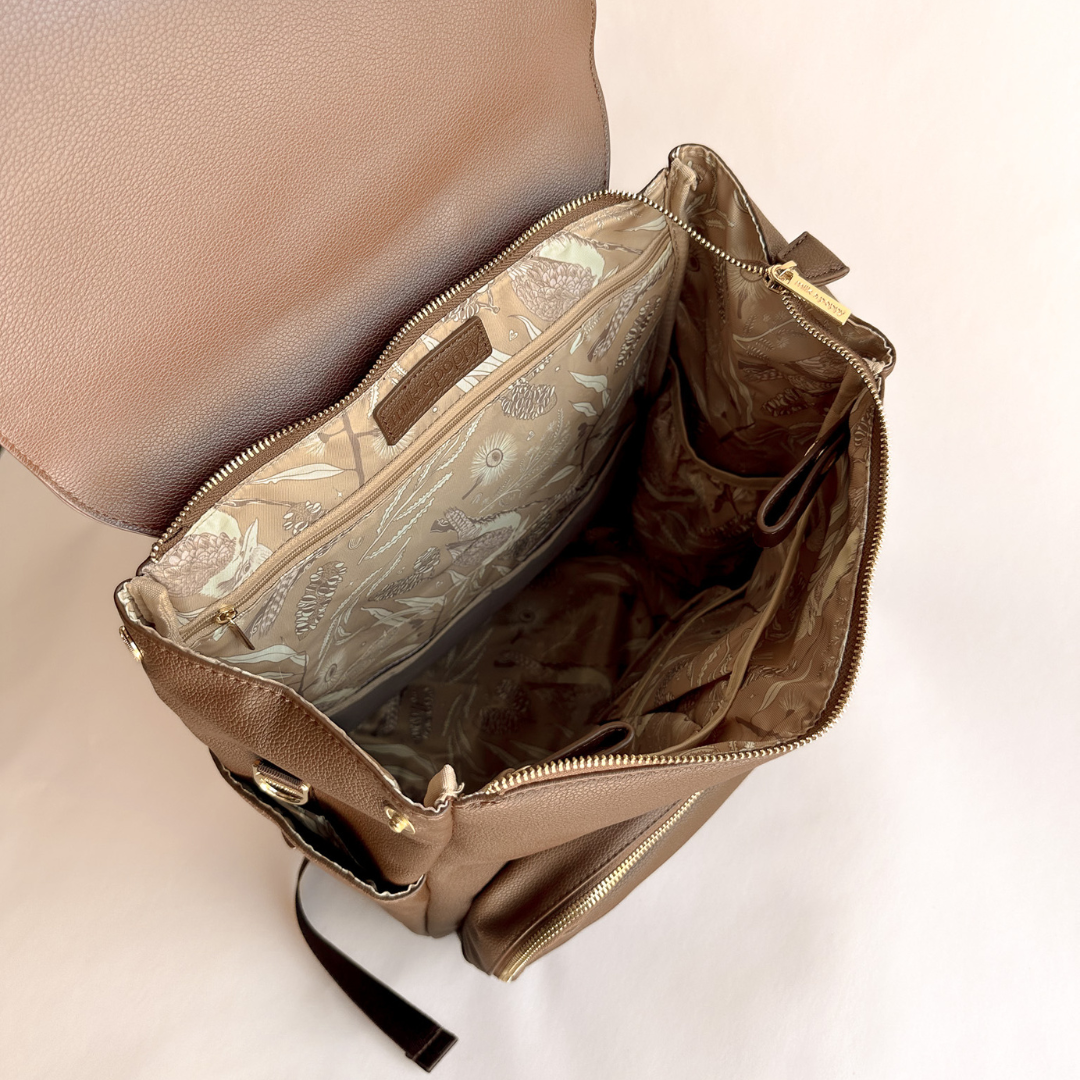 BROOKLYN Backpack Nappy Bag - Chocolate/Jack