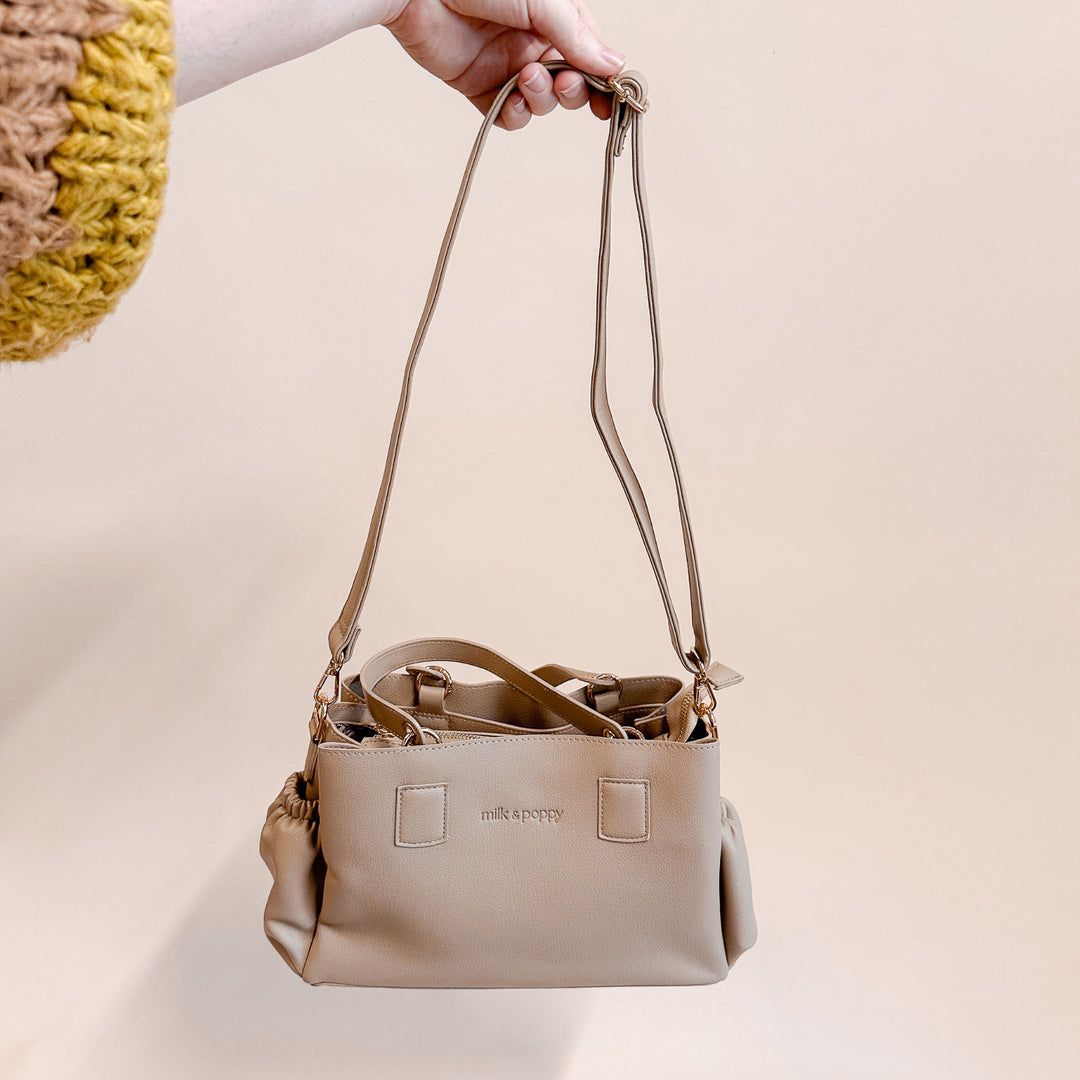 KASSIE Pram Caddy - Beige/Maeve