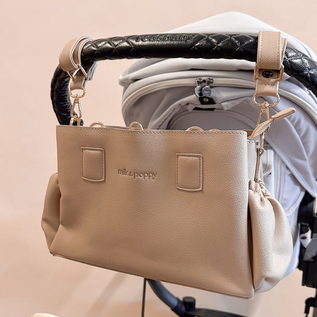 KASSIE Pram Caddy - Beige/Maeve