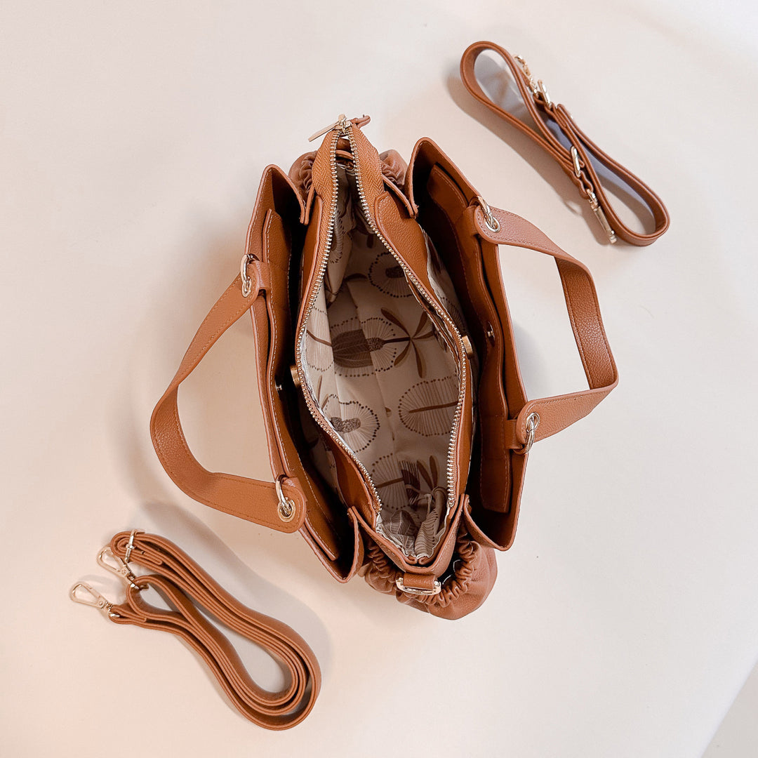 KASSIE Pram Caddy - Tan/Banksii