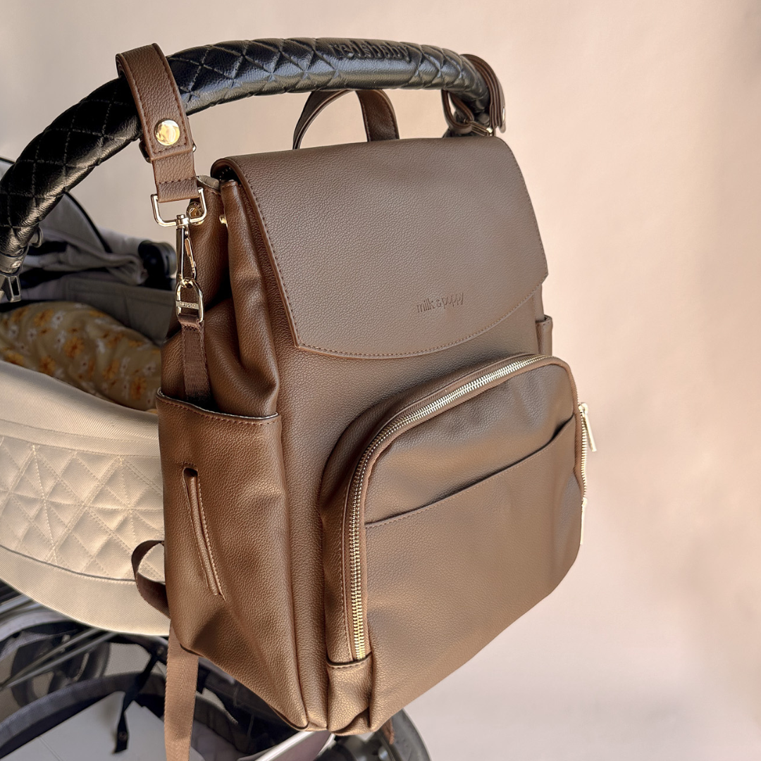 BROOKLYN Backpack Nappy Bag - Chocolate/Jack