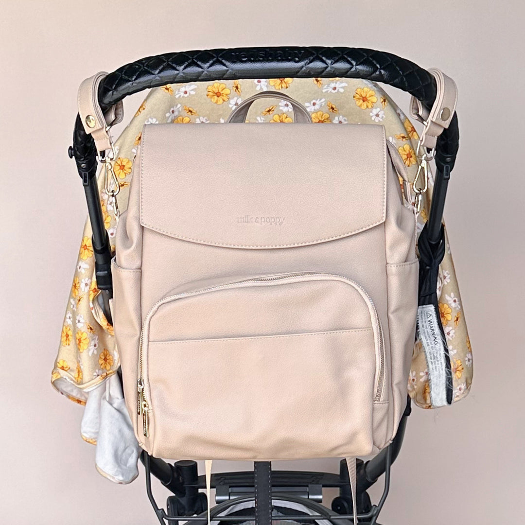 BROOKLYN Backpack Nappy Bag - Beige/Maeve