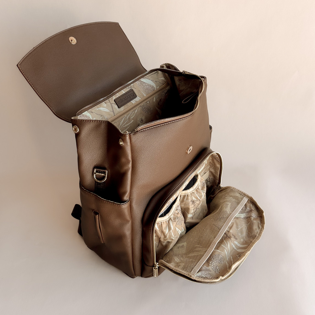 BROOKLYN Backpack Nappy Bag - Chocolate/Jack