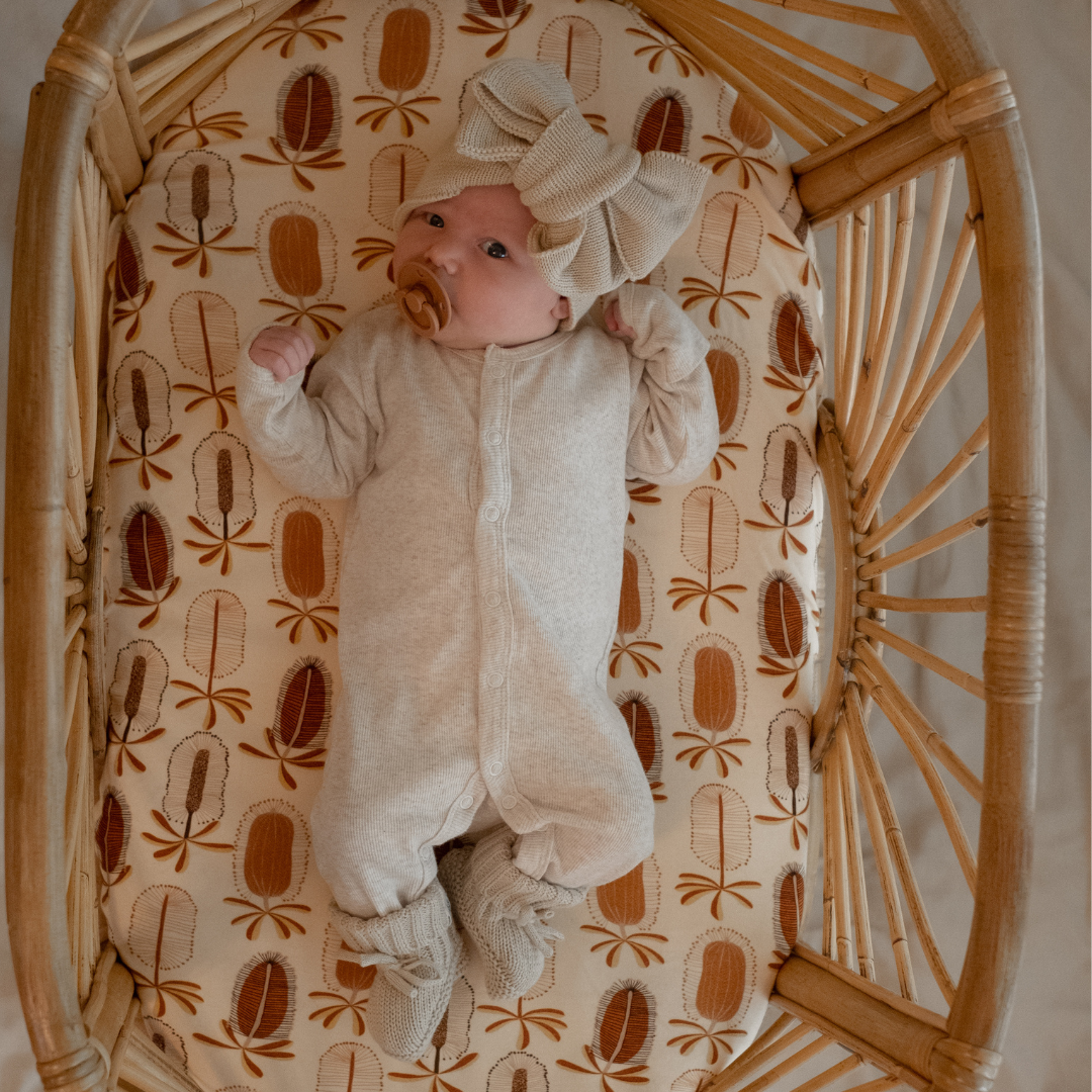 KNITTED HEADBAND BOW - Beige