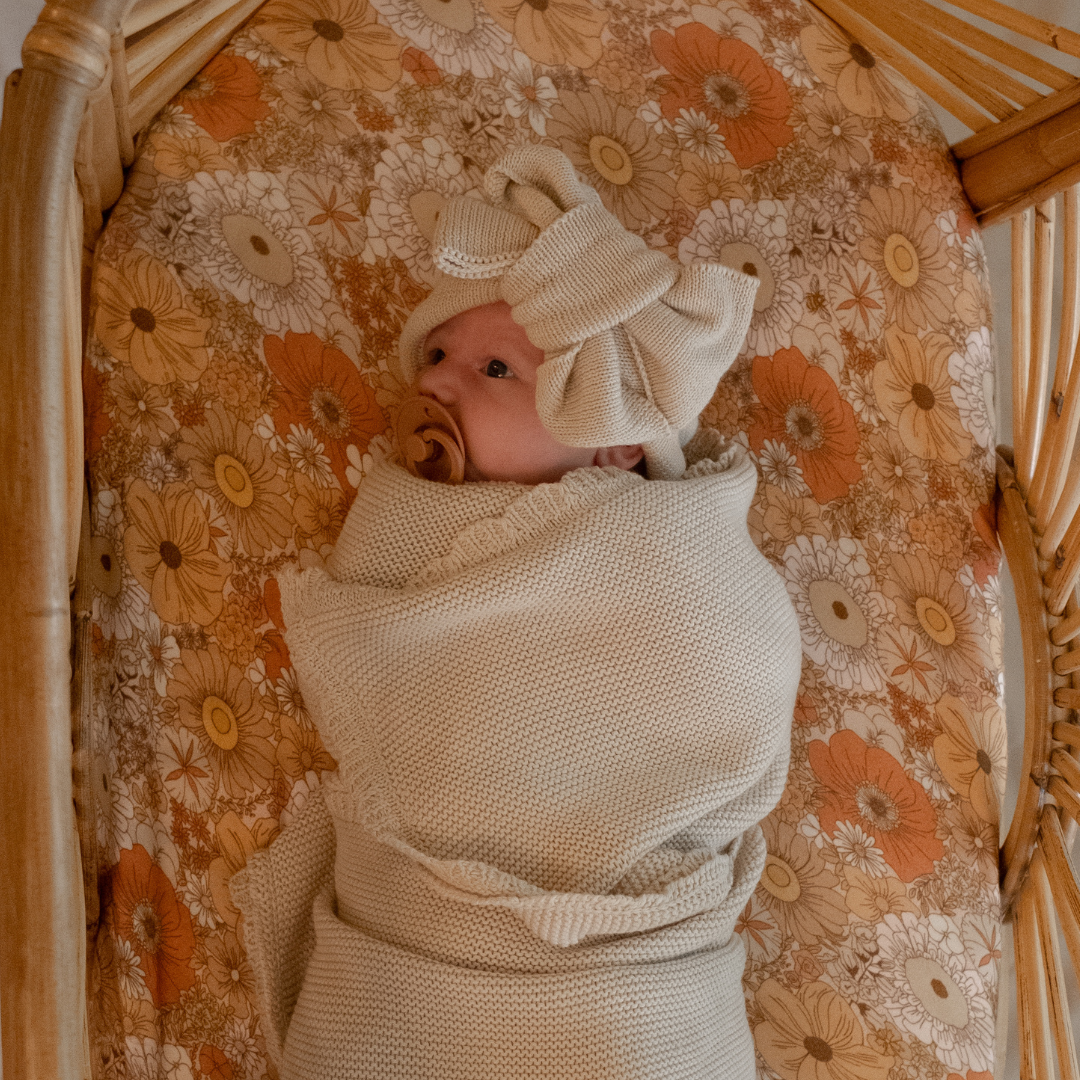 KNITTED HEADBAND BOW - Beige