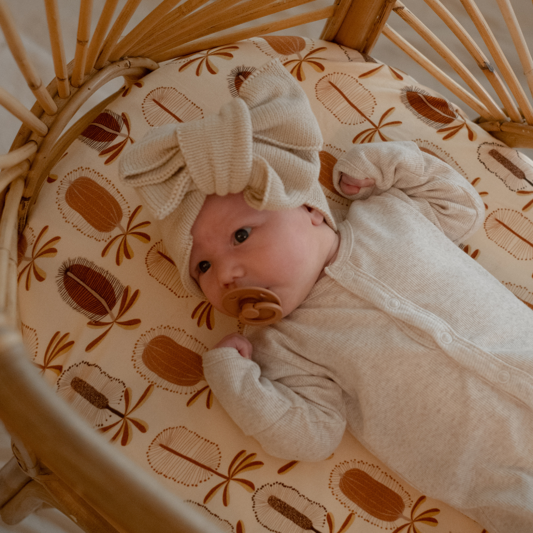 KNITTED HEADBAND BOW - Beige