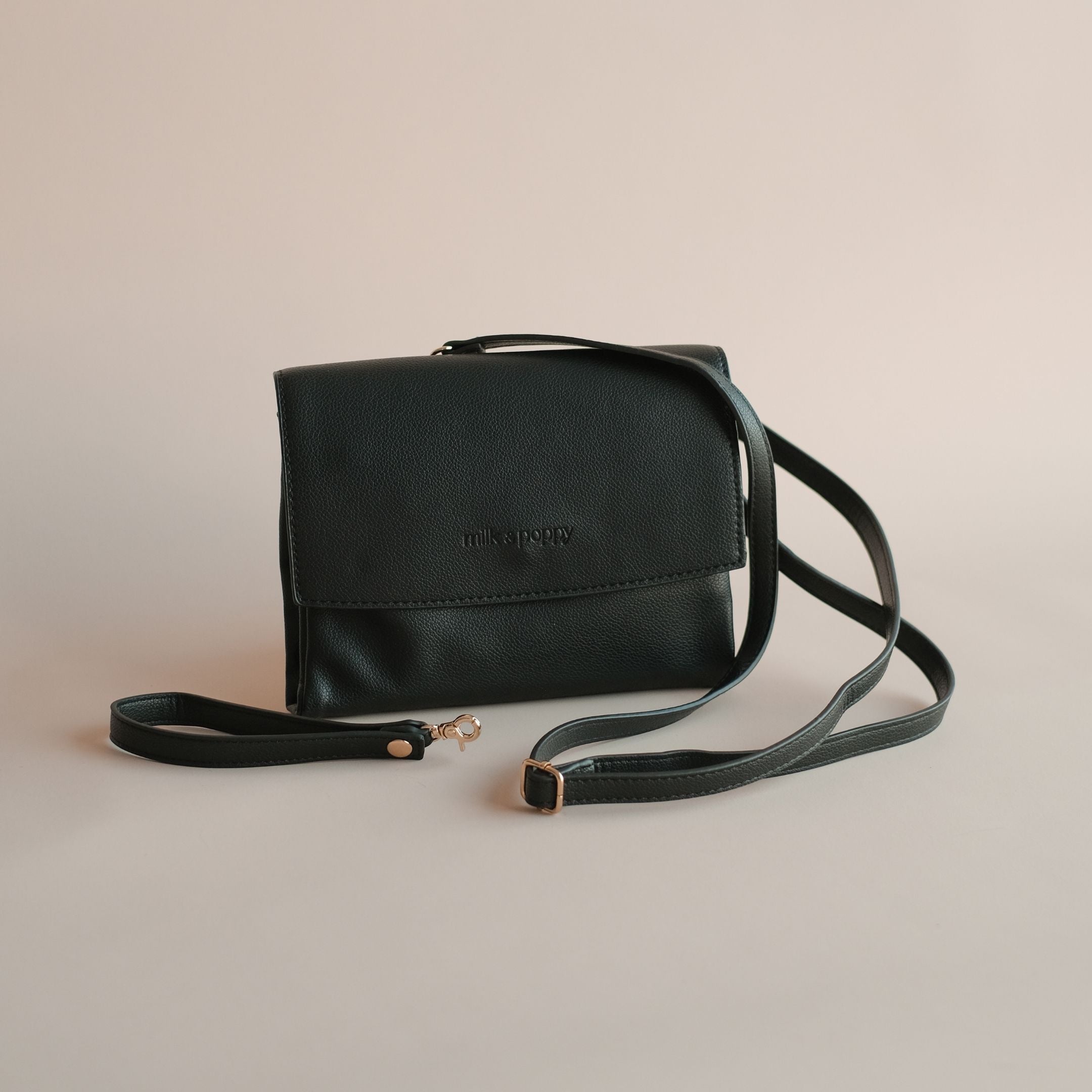 ANDI Nappy Wallet - Black/Euca - Milk & Poppy