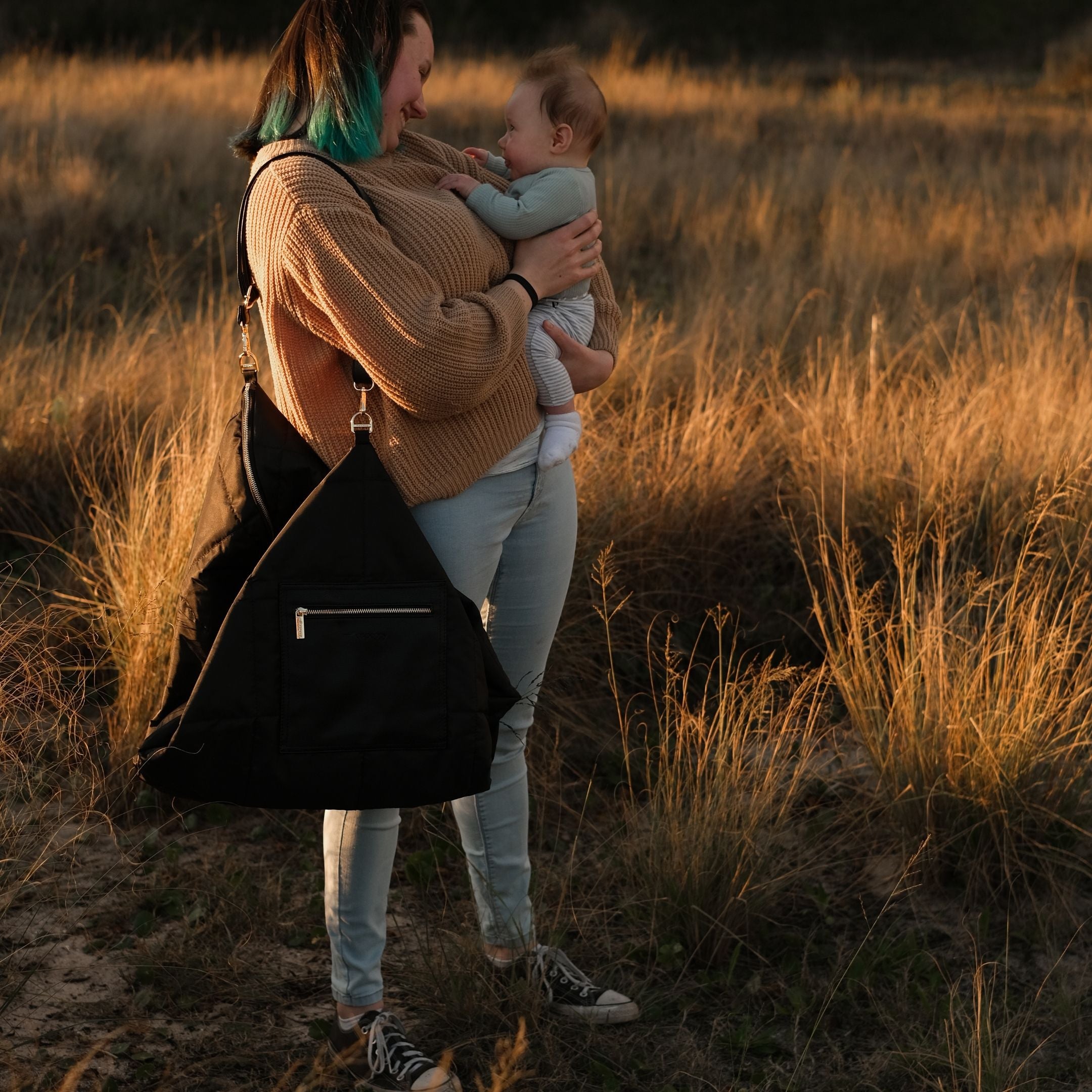 PARKER Play Bag - Black/Euca - Milk & Poppy