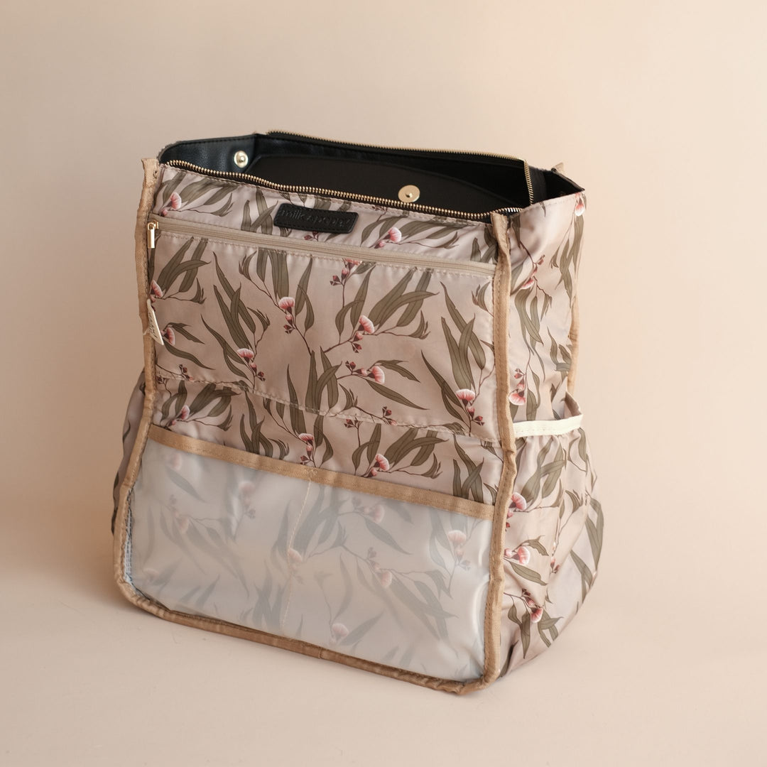 BROOKLYN Backpack Nappy Bag - Black/Euca - Milk & Poppy