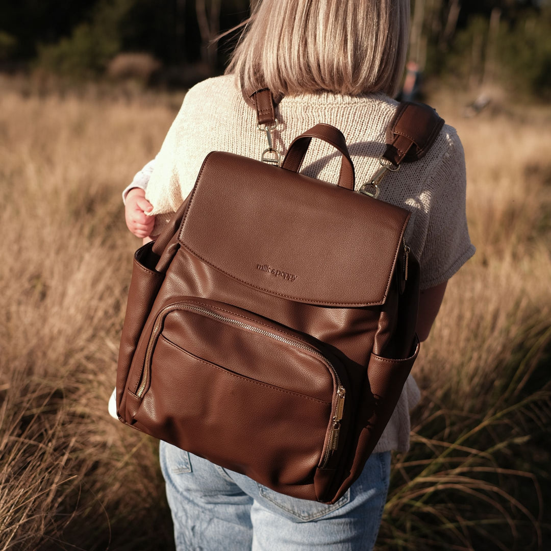 BROOKLYN Backpack Nappy Bag - Chocolate/Jack - Milk & Poppy