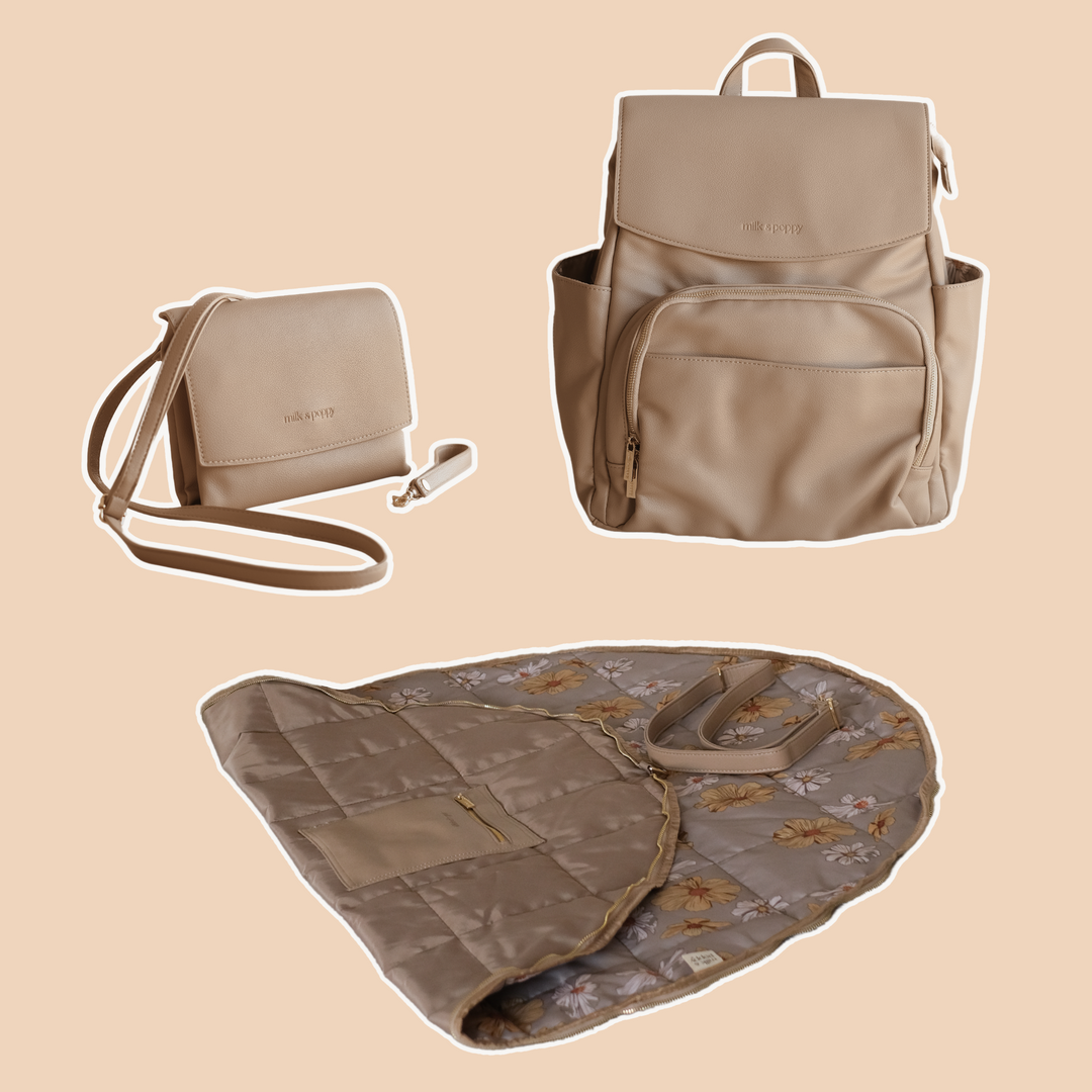 Mum Bag Bundle - Beige/Maeve - Milk & Poppy