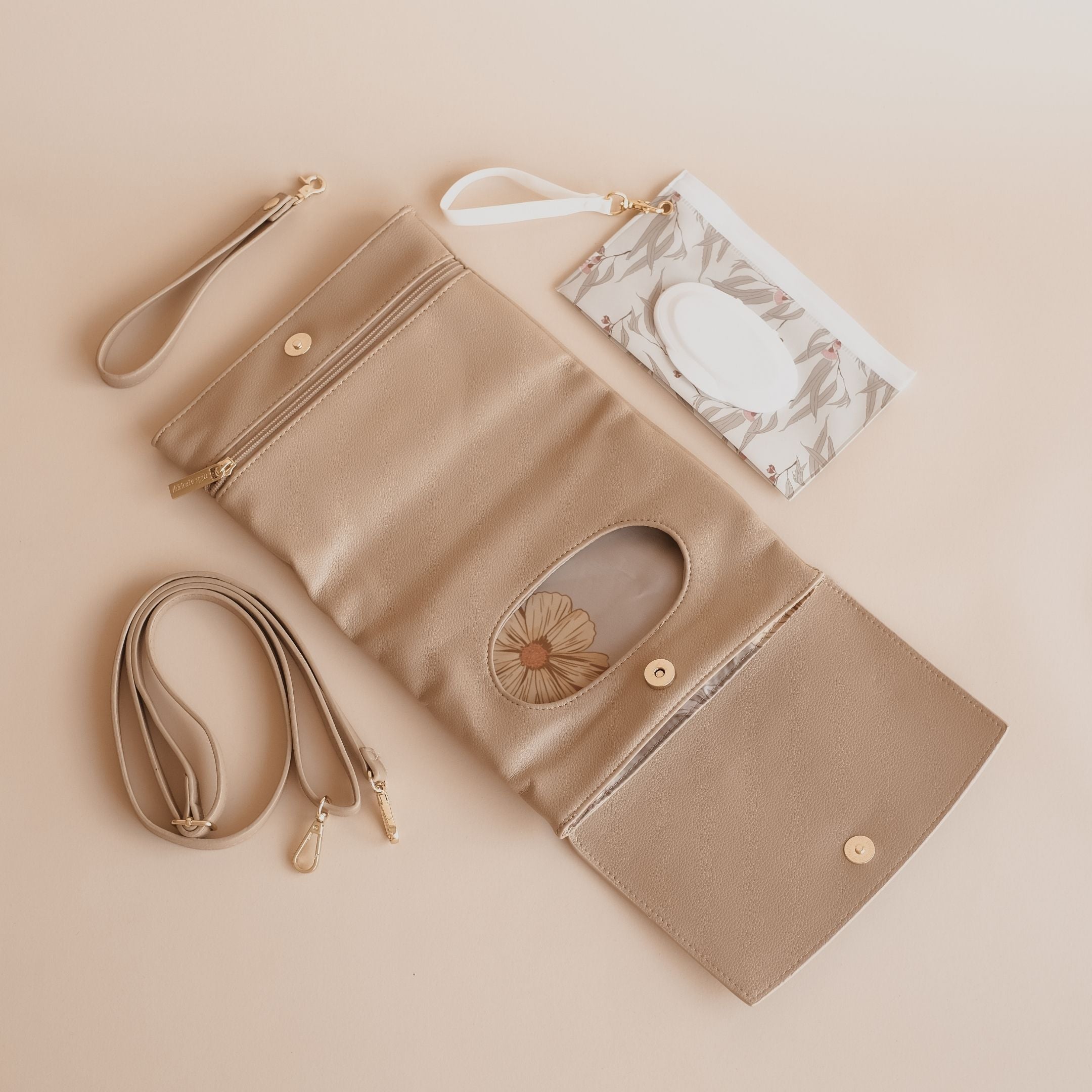 ANDI Nappy Wallet - Beige/Maeve - Milk & Poppy