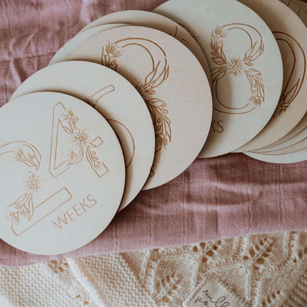 Timber Pregnancy Milestone Cards - Milk & Poppy